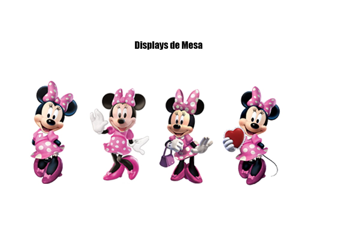 Bolo minnie rosa c/ papel arroz especial 