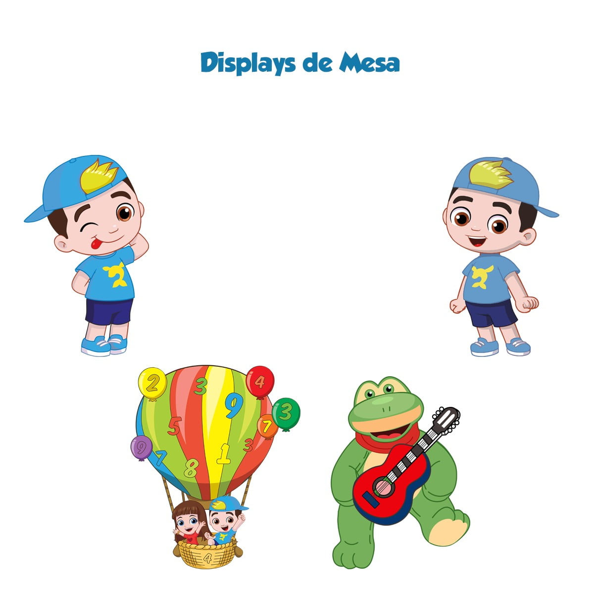 Kit 5 Displays De Mesa Festa Decoração Infantil Luccas Neto