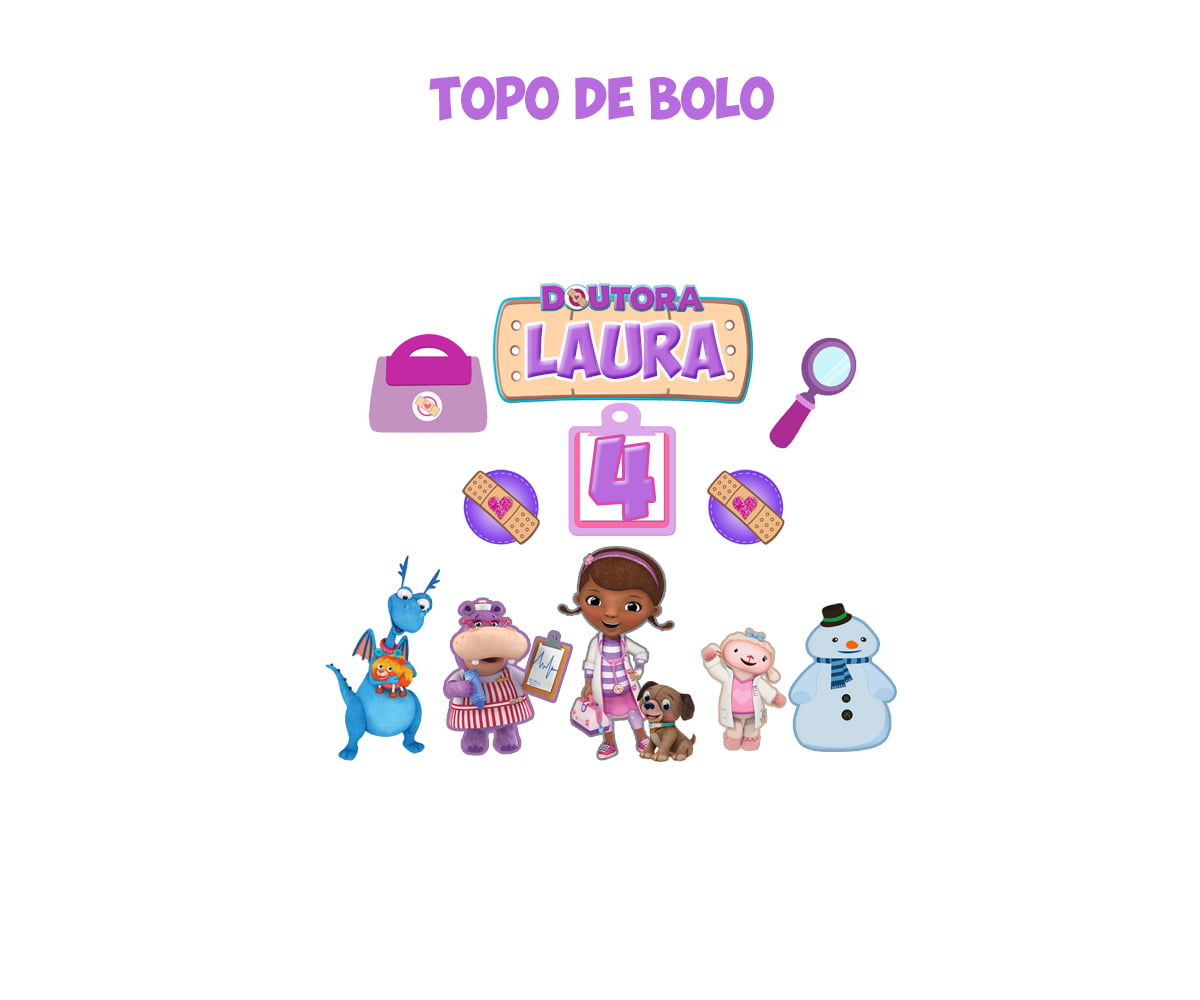 Topo de Bolo Doutora Brinquedos