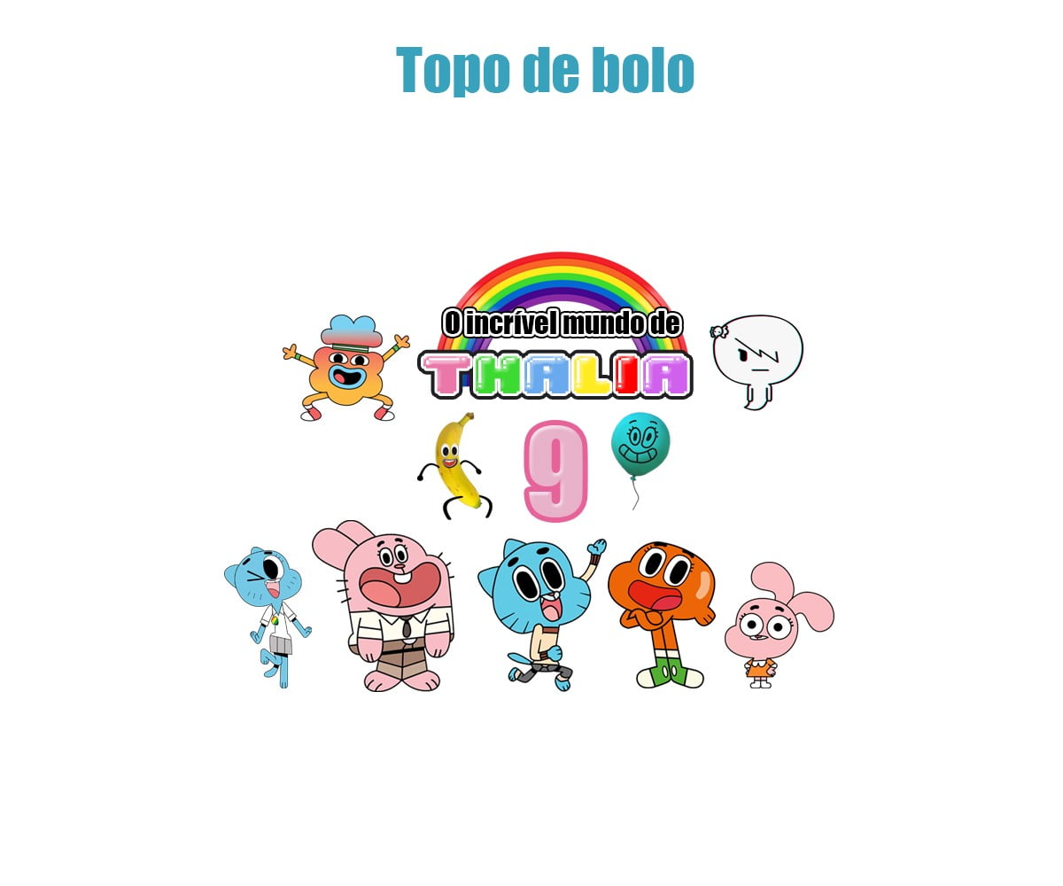 Poster O incrível mundo dos personagens de Gumball Aniver