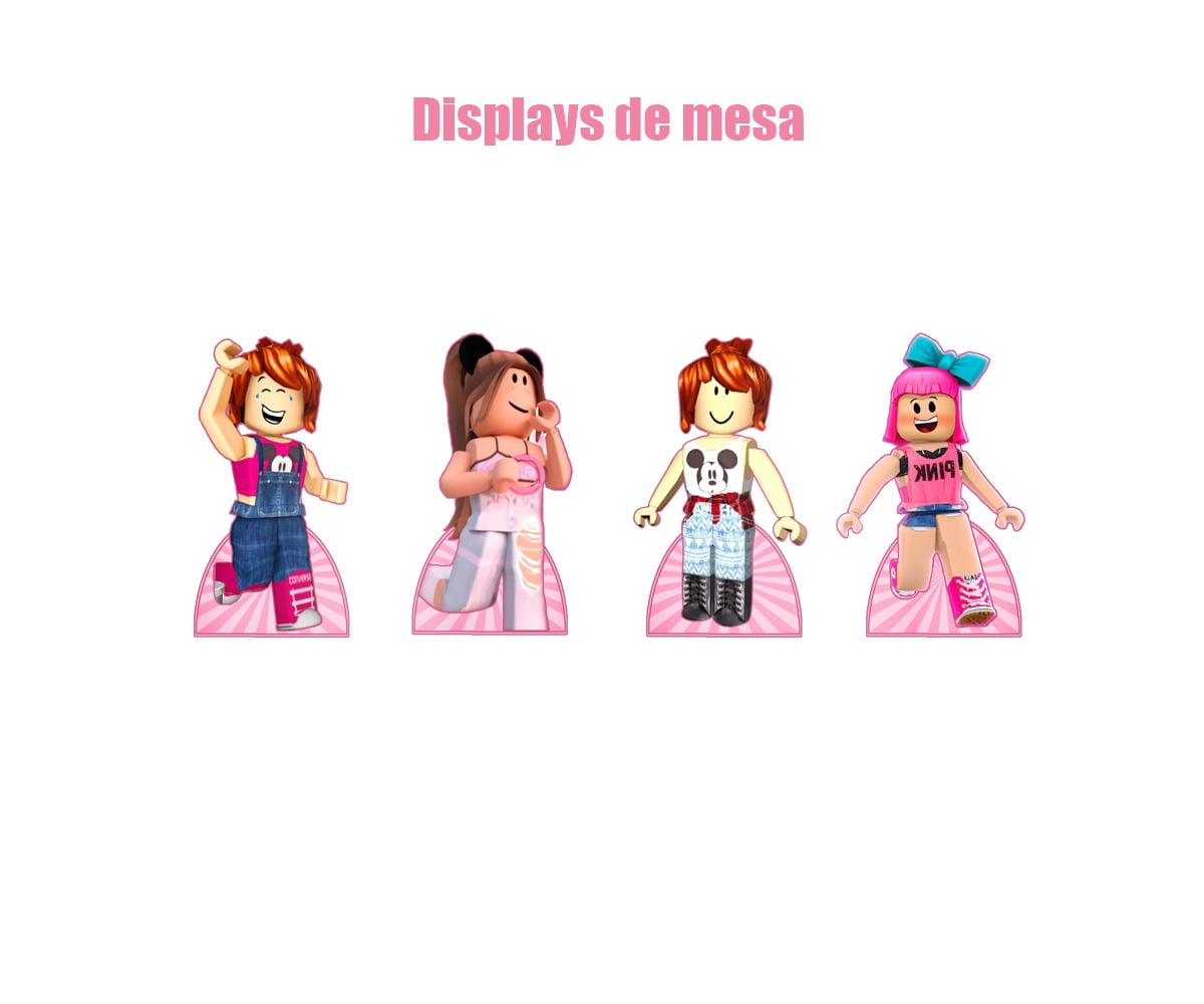 Kit Display De Mesa Festa Infantil Roblox Feminino