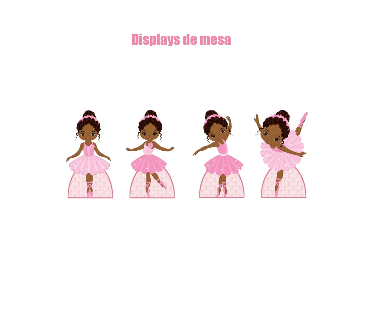 Topo de bolo personalizado no tema Princesa bailarina