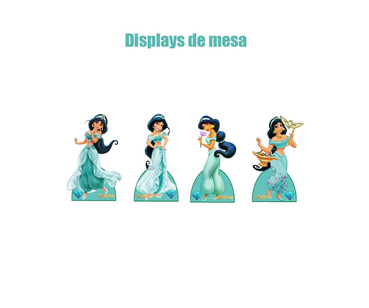 topper de bolo Princesa Jasmine