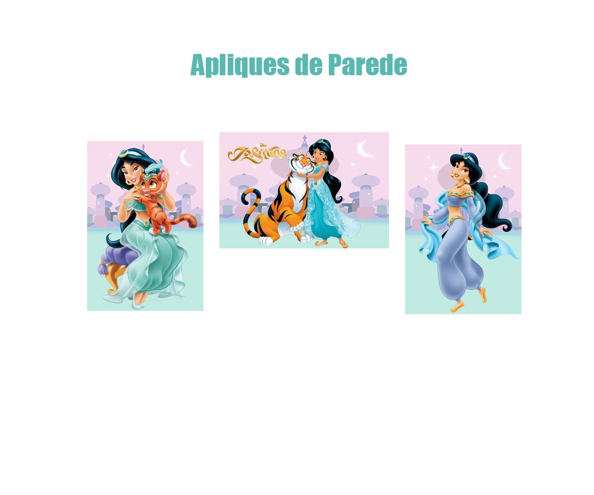 Kit Topper De Bolo/ Tags/Topo Princesa Jasmine