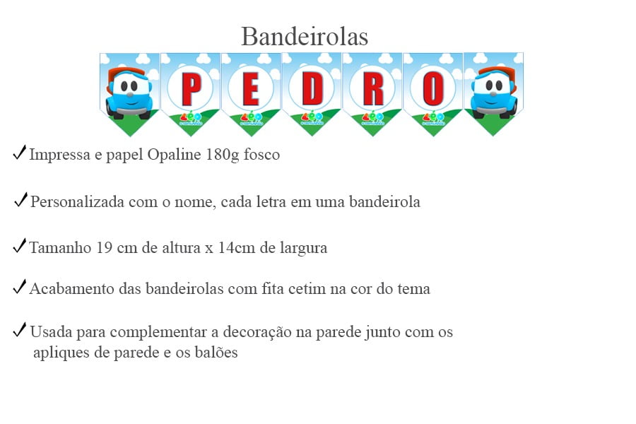 Kit Festa Leo o Caminhão - Decoração Infantil!