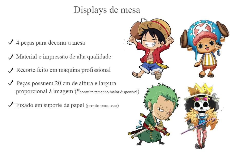 Kit Decoração de Festa One Piece Completo Painel Grande