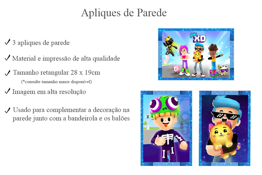 roblox - apliques para tubetes - 50 unidades