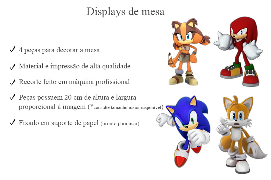 Kit Festa Sonic Grátis para Imprimir em Casa