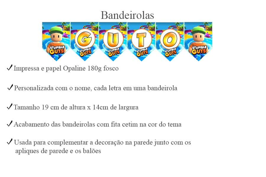 Kit Festa Só Um Bolinho Stumble Guys - Festa Em Casa