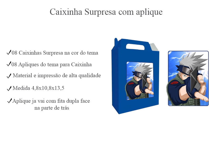 Kit Festa Naruto Topo Display Tubete Latinha Personalizado 30