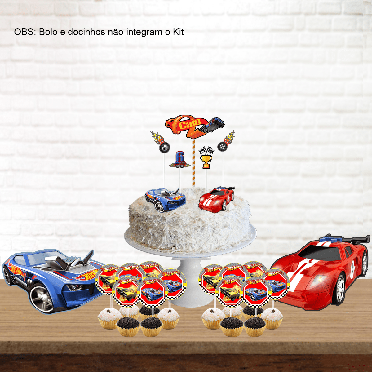 Topo De Bolo Personalizado Hot Wheels