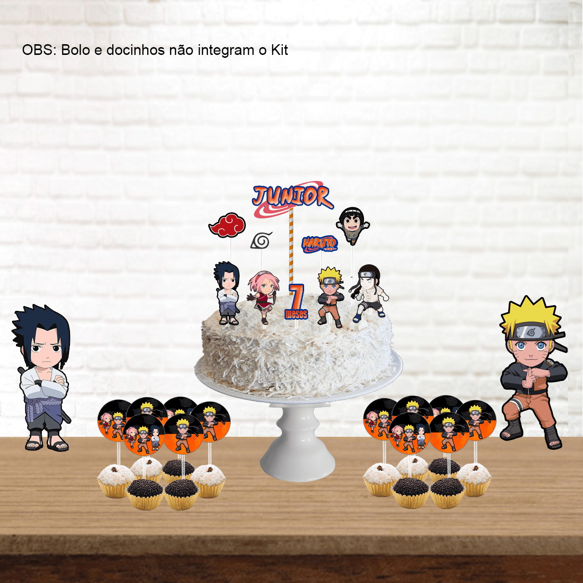 TOPO NARUTO  Naruto, Bolo decorado dia dos pais, Festa naruto