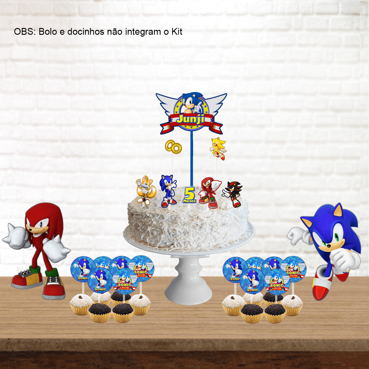 Apliques SONIC personalizados em papel