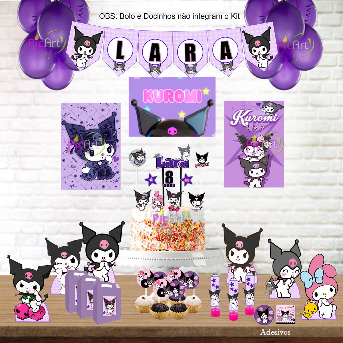 Kit Aniversário Kuromi 