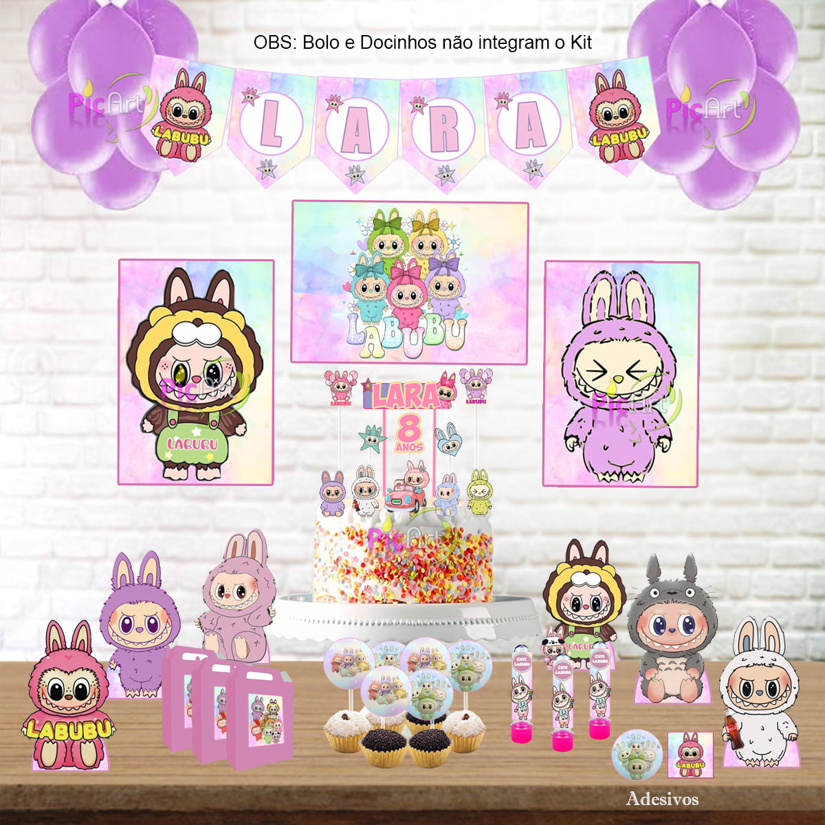 Kit Aniversário Personalizado Labubu