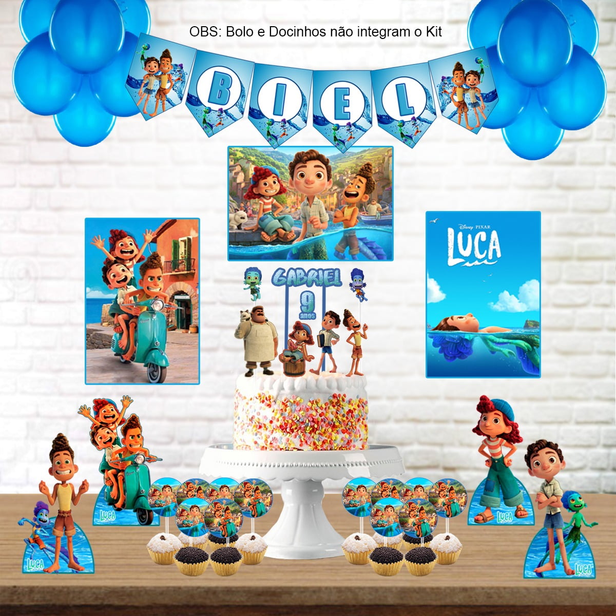 Kit Aniversário Personalizado LUCA Disney