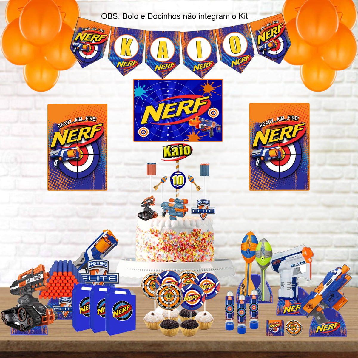 Kit Aniversário Personalizado Nerf