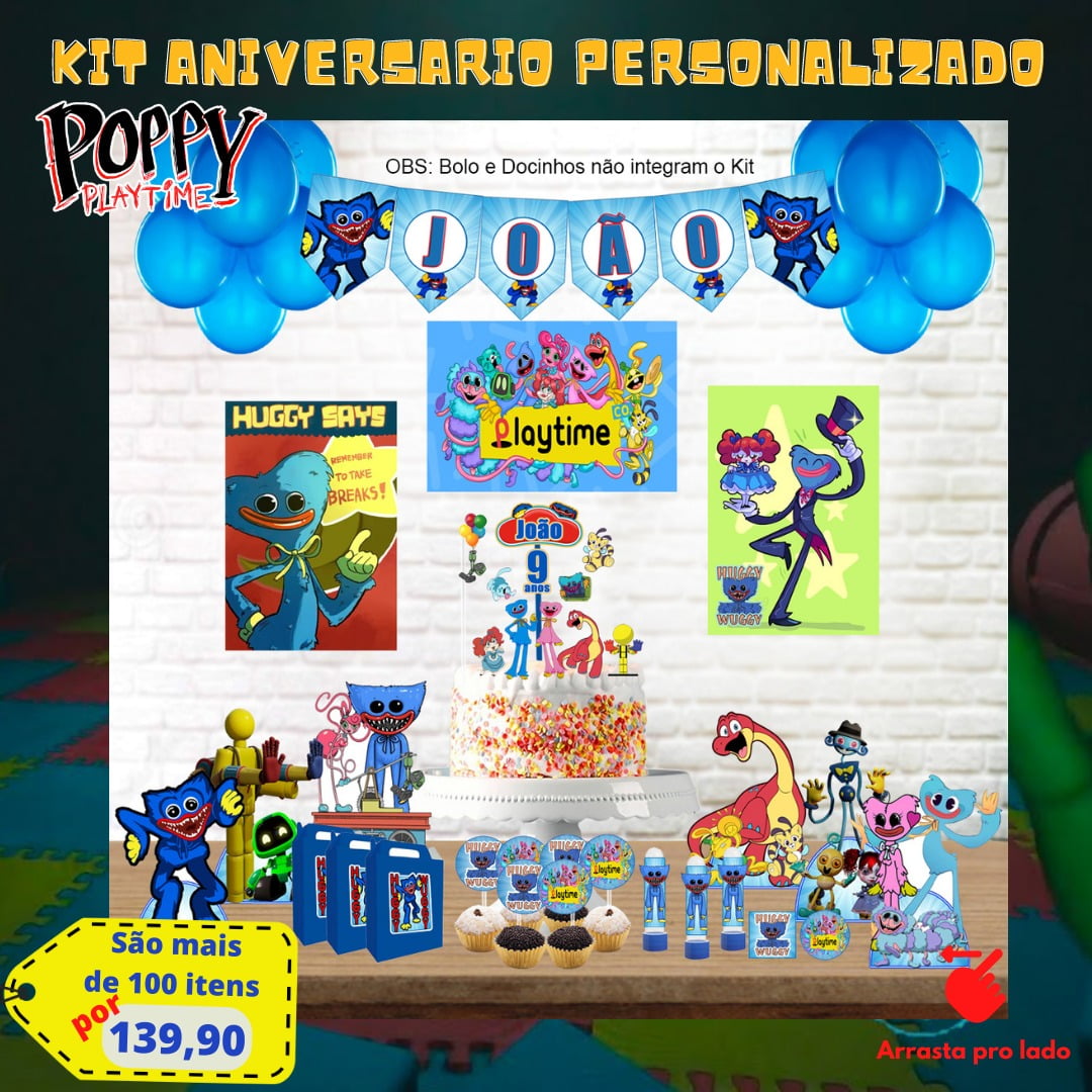 ▷ Convite Digital Festa de Aniversário Surpresa da Poppy Playtime