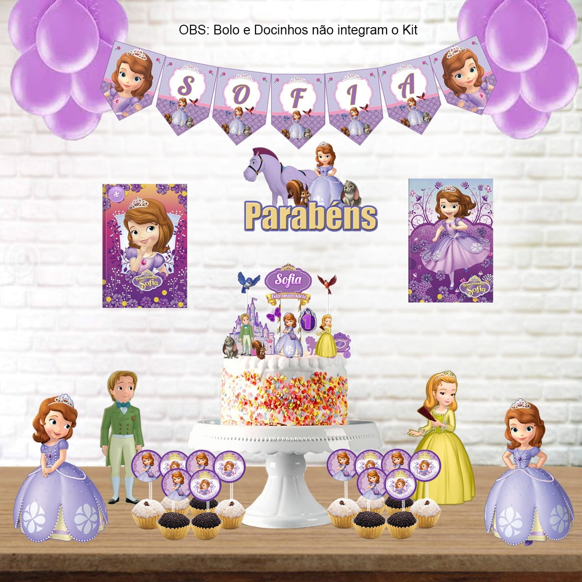 Fazendo a Propria Festa: KIT PERSONALIZADOS TEMA PRINCESA SOFIA