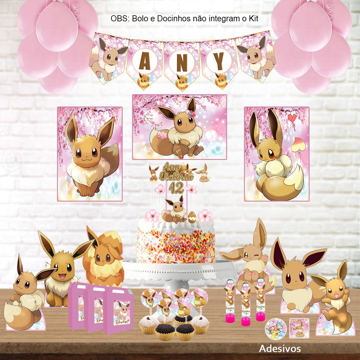 Kit Aniversário Pokemon Eevee