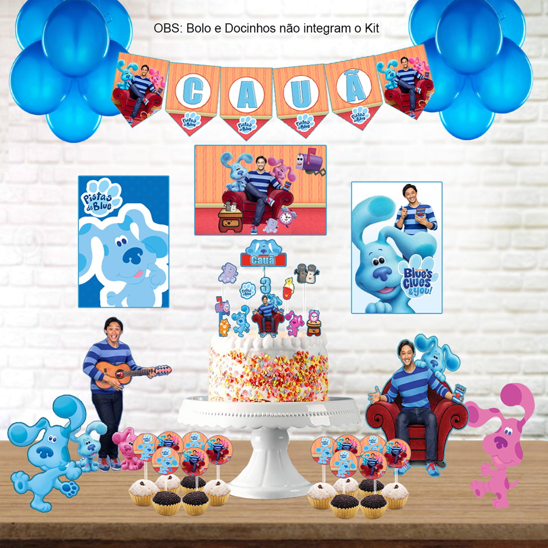 Kit Aniversário Personalizado As Pistas de Blue