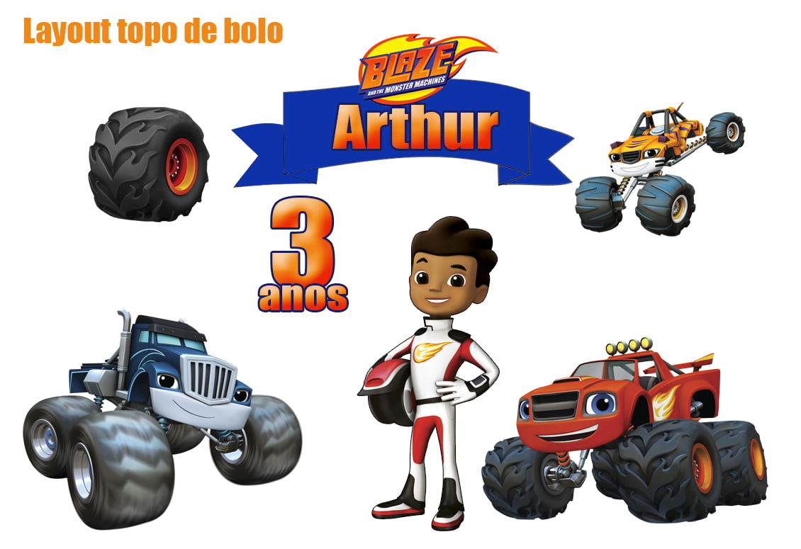 Adesivo de Faixa Blaze and The Monster Machines