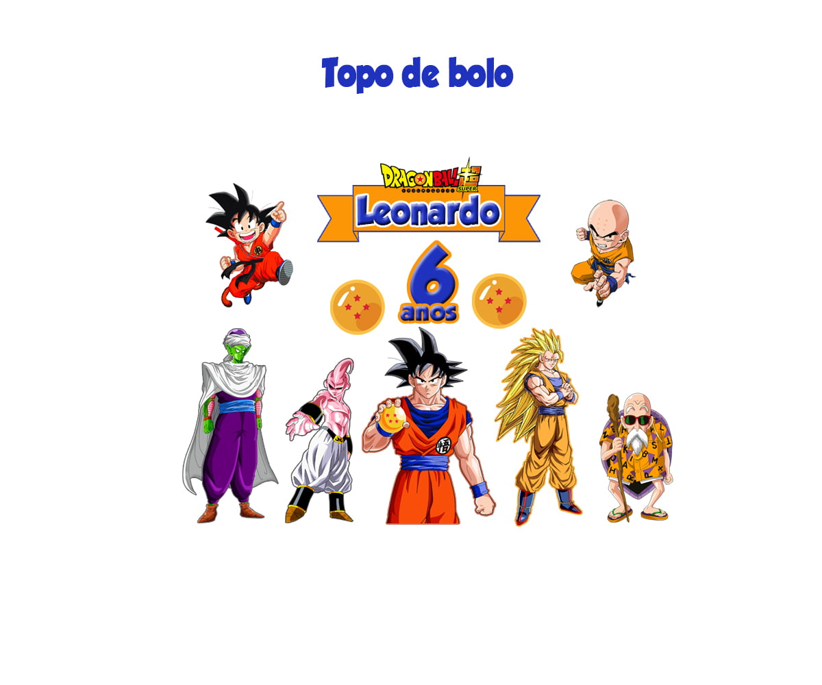 Kit Festa Dragon Ball Z para imprimir 8  Decoração de festa dragon ball z,  Adesivos para tubetes, Tag para imprimir