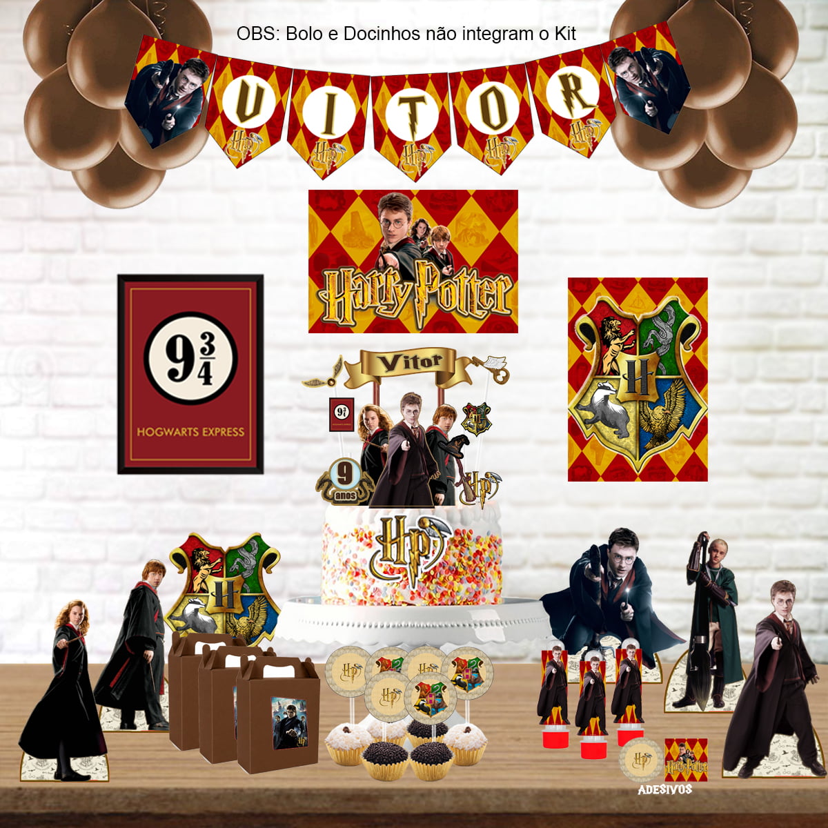 Kit Aniversário Personalizado Harry Potter