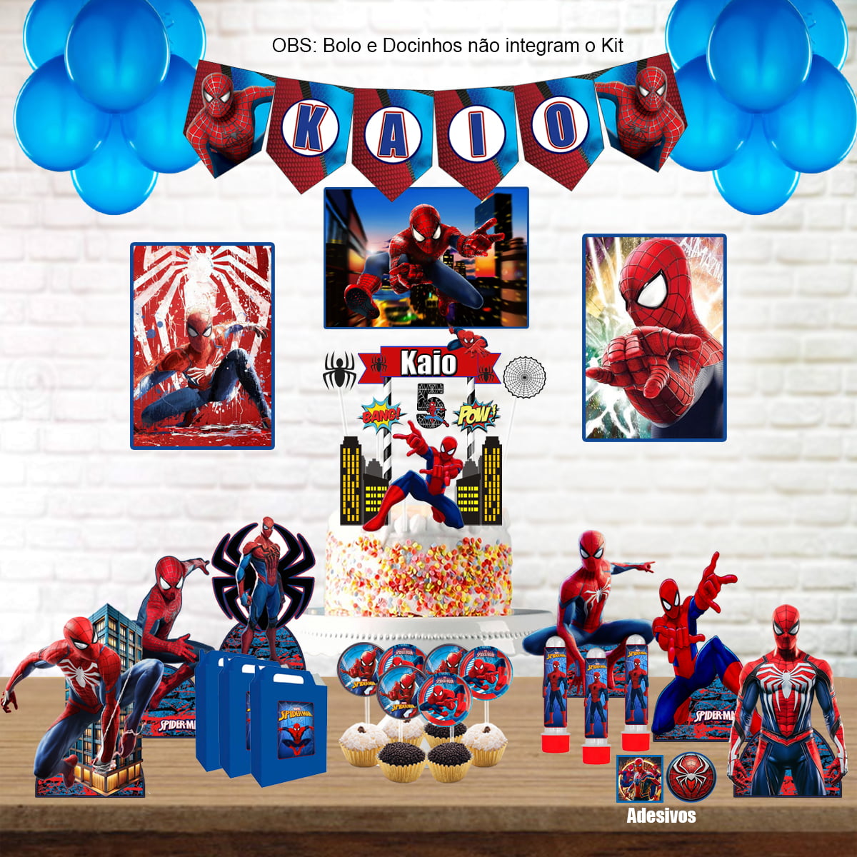 Kit Aniversário Personalizado Homem Aranha