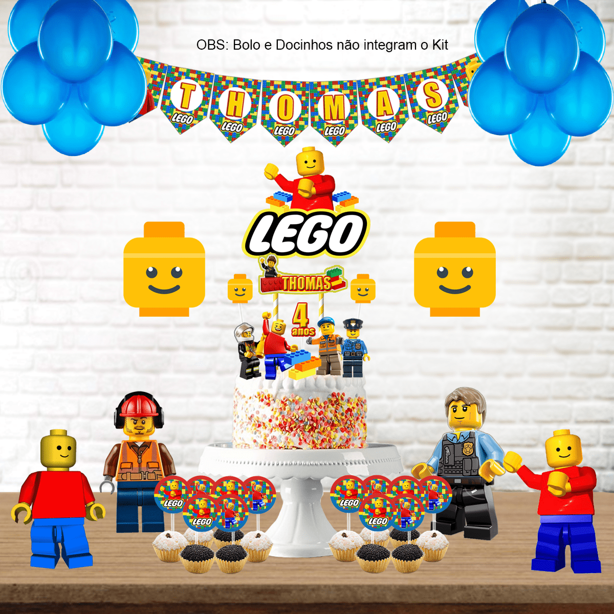 Kit Aniversário Personalizado Lego