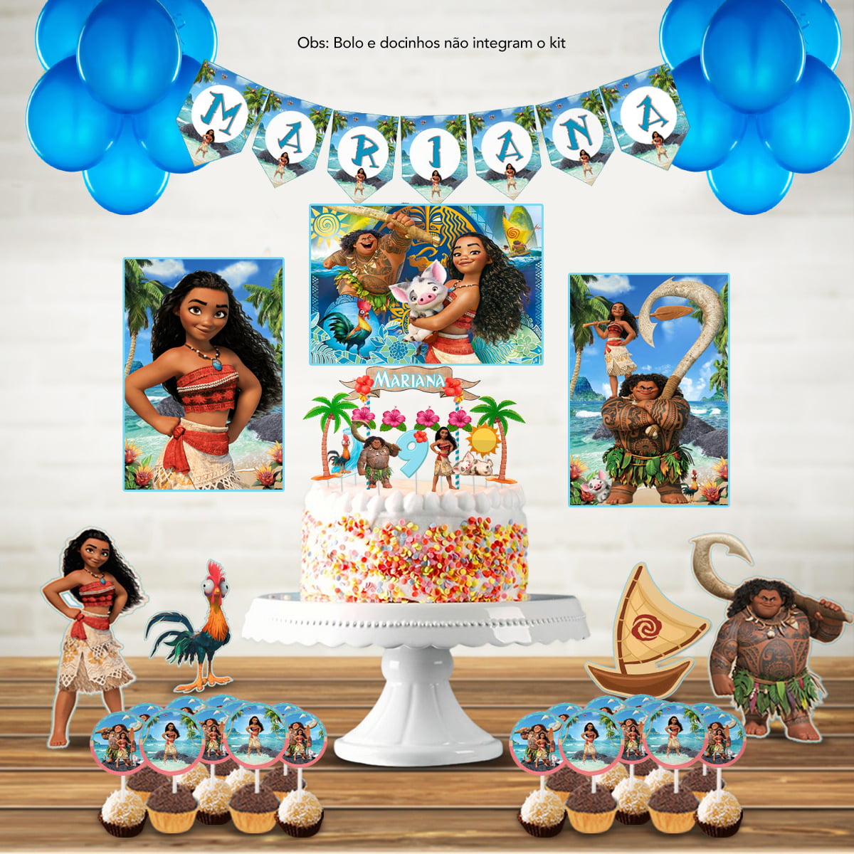 Kit Aniversário Personalizado Moana