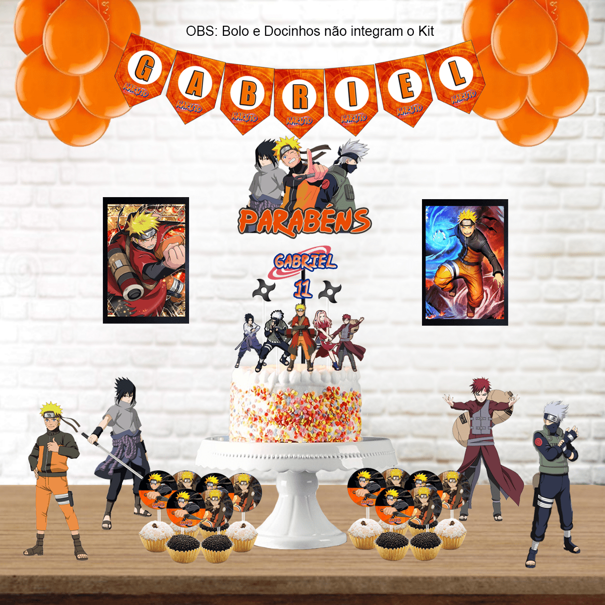 Kit Aniversário Personalizado Naruto