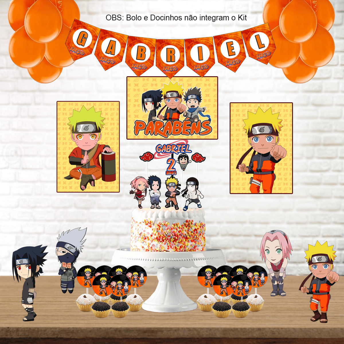 topo de bolo naruto shippuden para imprimir  Festa infantil naruto,  Aniversário naruto, Festa naruto decoração