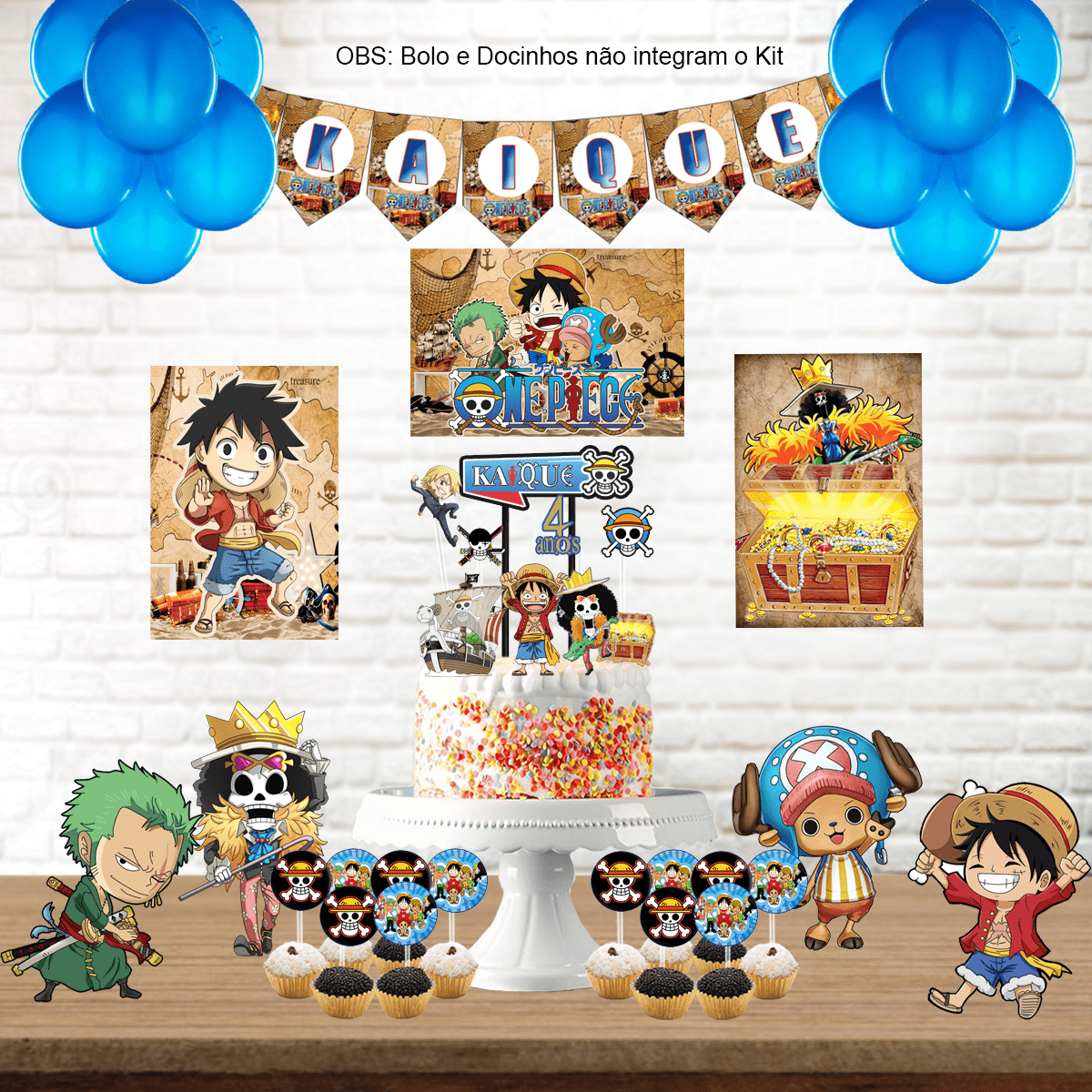 Kit Aniversário Personalizado One Piece Baby
