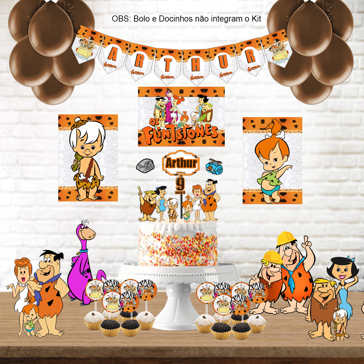 Kit Aniversário Personalizado Os Flintstones