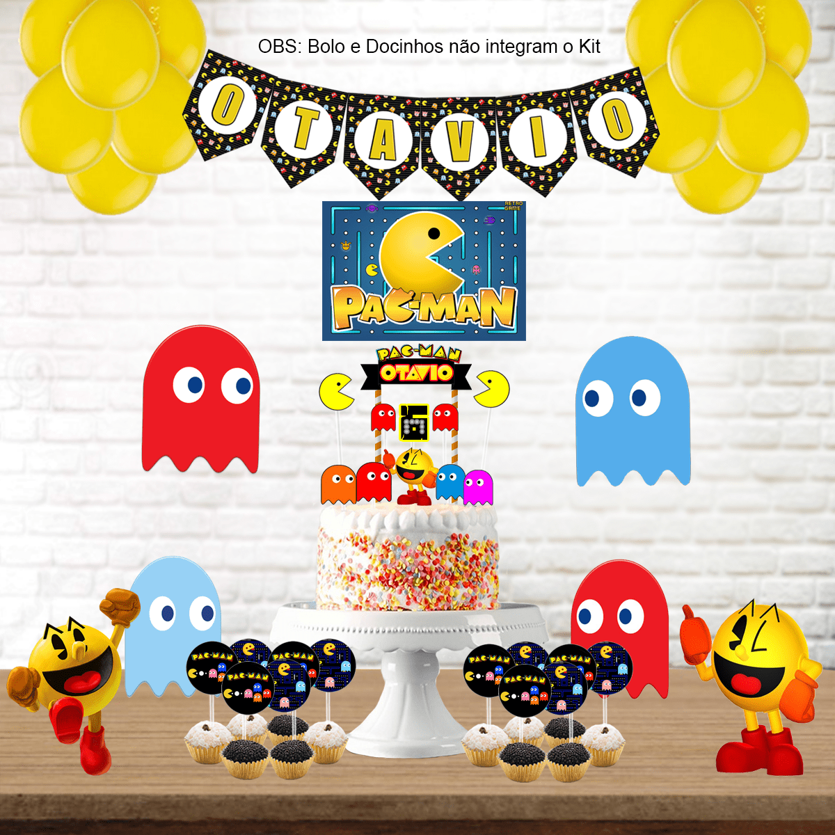 Kit Aniversário Personalizado Pacman