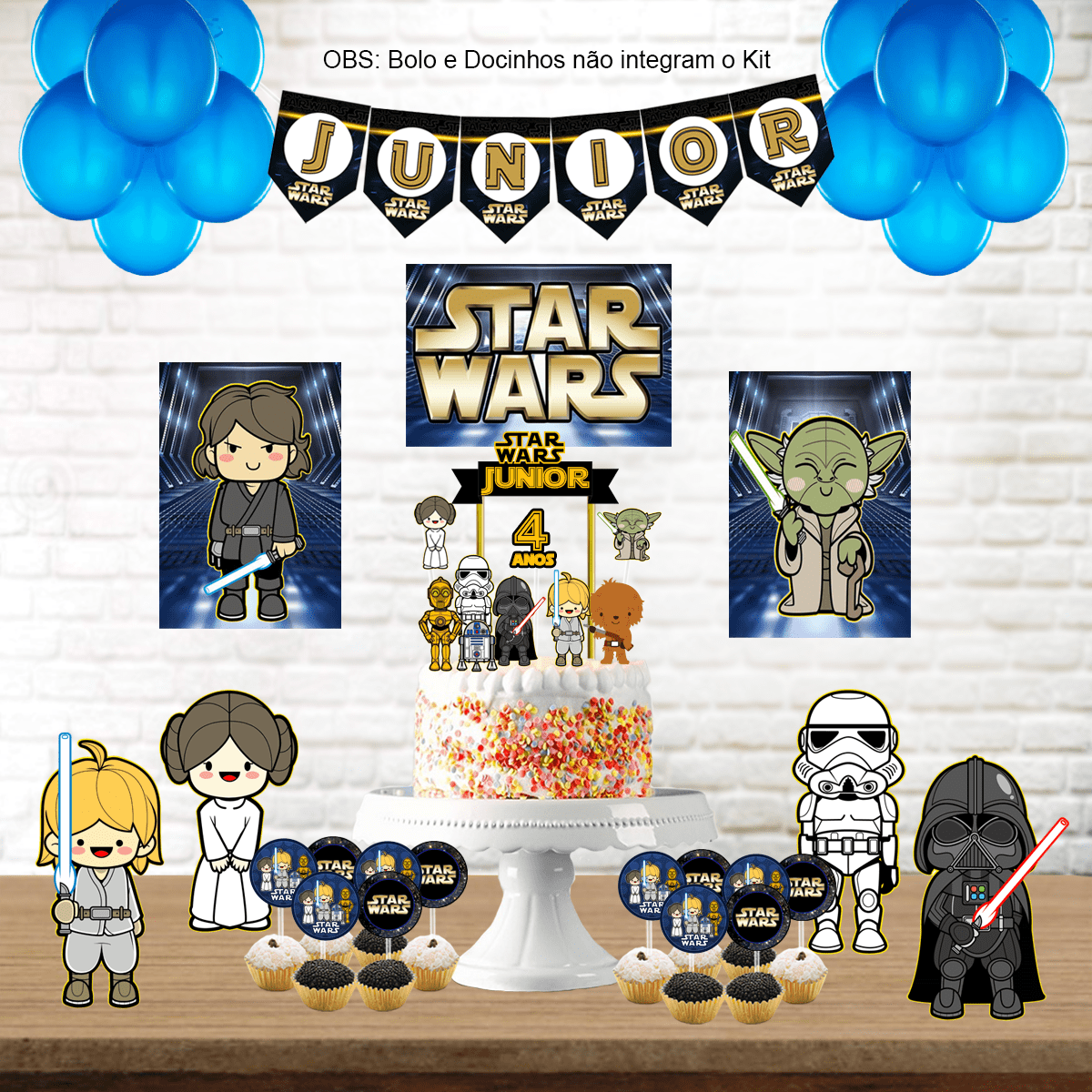 Kit Aniversário Personalizado Stars Wars Baby