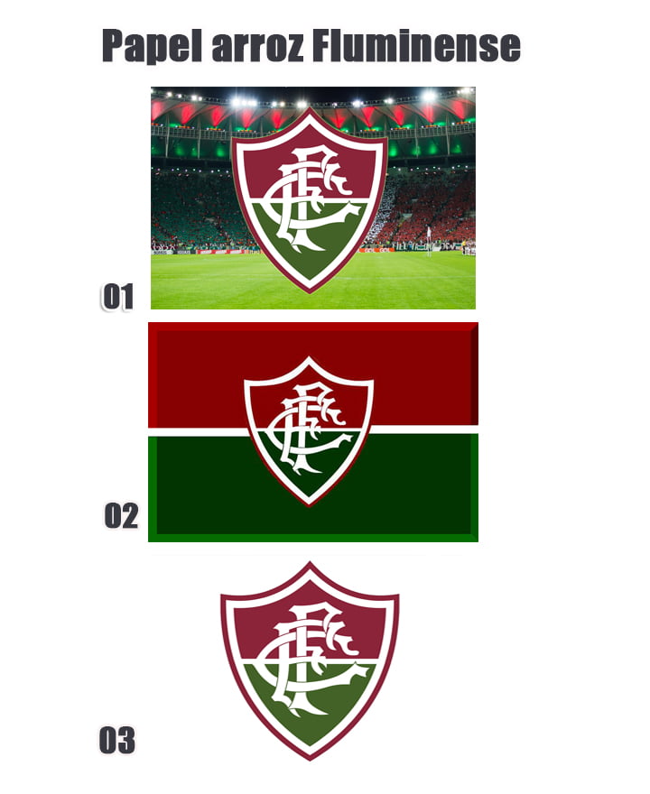 Papel Arroz A4 - Fluminense - tamanho 10x20cm