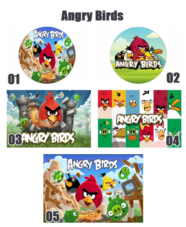 Papel de Arroz Personalizado Angry Birds - tamanho 20x30cm