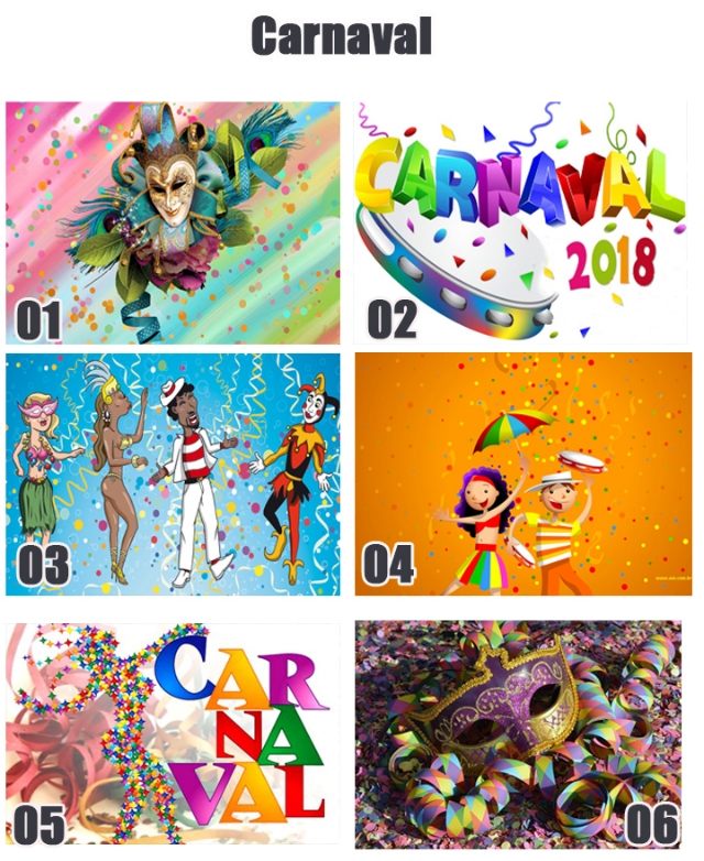 Papel de Arroz Personalizado Carnaval - tamanho 20x30 cm
