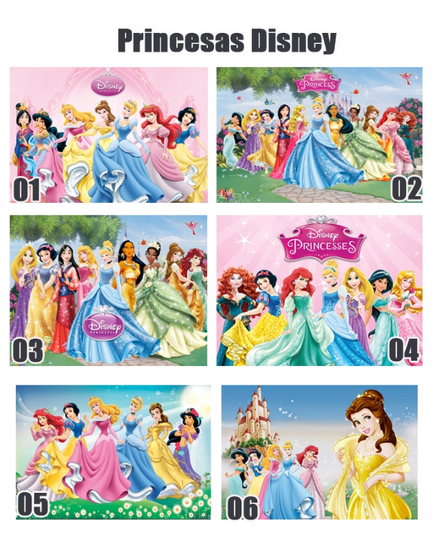 Papel Arroz A4 - Princesas Disney - tamanho 20x30 cm