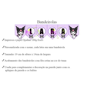 Kit Aniversário Kuromi 