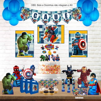 Kit Aniversário Lego Heróis