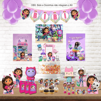 Kit Aniversário Personalizado A casa Magica da Gabby Kit Aniversário Personalizado A casa Magica da Gabby
