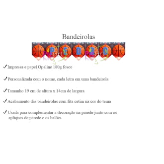 Kit Aniversário Personalizado Basquete