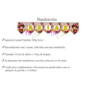 Kit Aniversário Personalizado Bombeiro