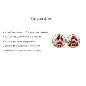 Kit Aniversário Personalizado Bombeiro