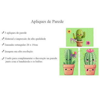 Kit Aniversário Personalizado Cactos
