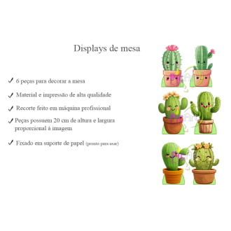 Kit Aniversário Personalizado Cactos