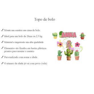 Kit Aniversário Personalizado Cactos